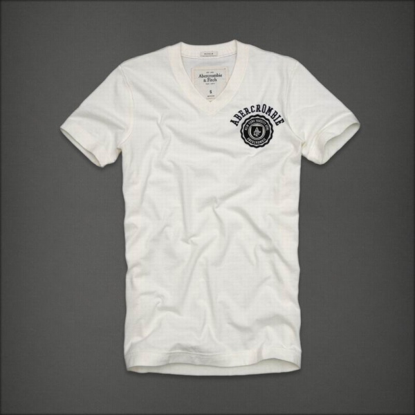 Abercrombie Fitch Hombres cuello en V Corto Remera AF5586